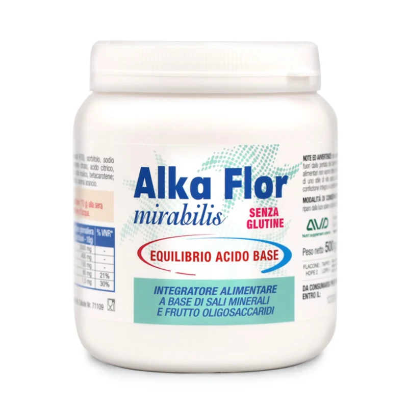 Alka Flor Mirabilis 500 g AVD Reform – Sali alcalinizzanti e fibre in polvere