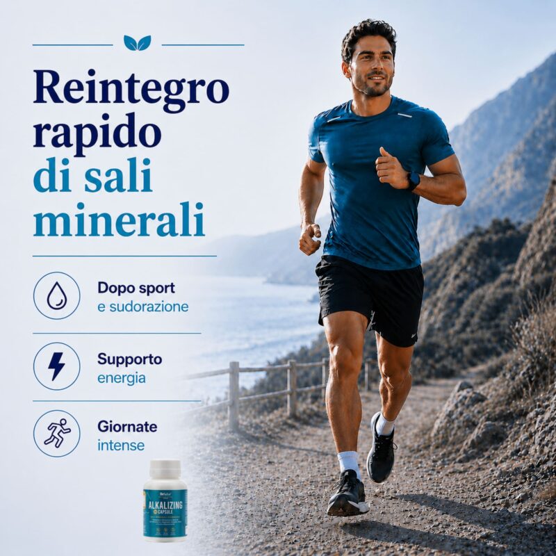 Alkalizing Capsule reintegro rapido sali minerali dopo sport e sudorazione