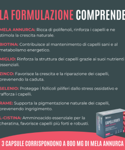 formula integratore capelli mela annurca