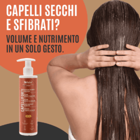 Balsamo volumizzante naturale Besalus per capelli secchi e sfibrati, effetto volume e nutrimento in un solo gesto.
