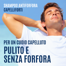 Shampoo antiforfora Besalus CapelliForti per cuoio capelluto pulito e senza forfora.