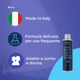 Shampoo antiforfora Made in Italy per uso frequente, adatto a uomo e donna