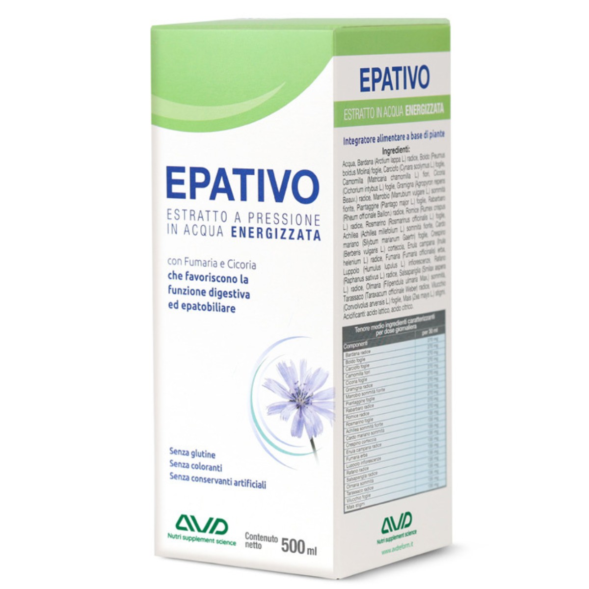 Epativo AVD Reform 500 ml estratto di erbe per fegato