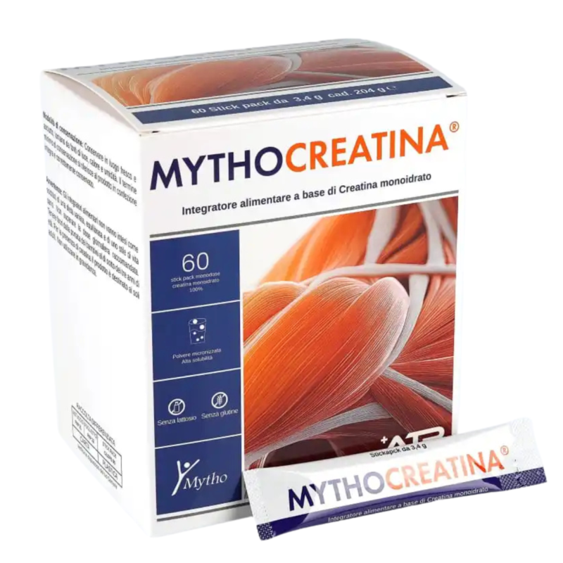 creatina monoidrato in bustine pratiche Mythocreatina 60 stick