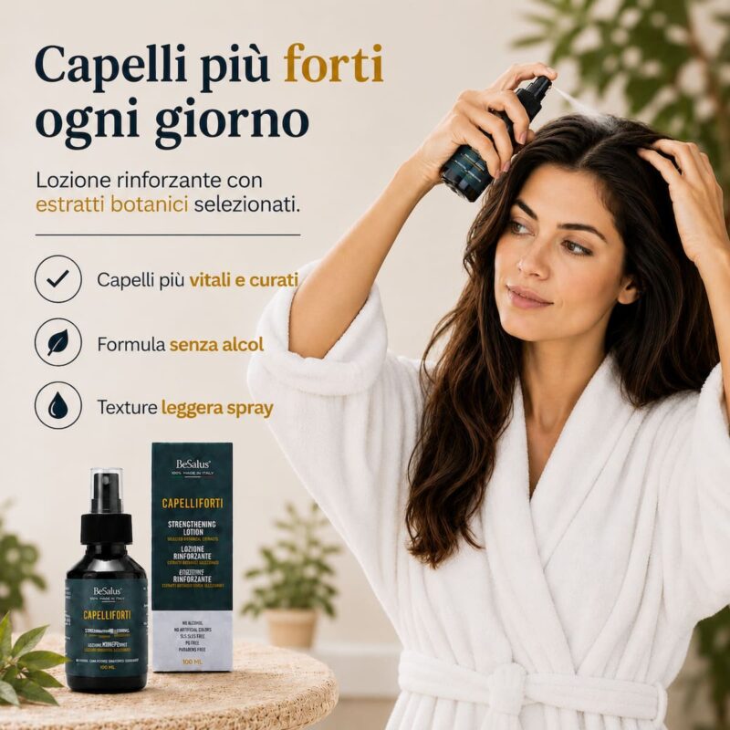 BeSalus lozione rinforzante senza alcol per capelli fini e fragili