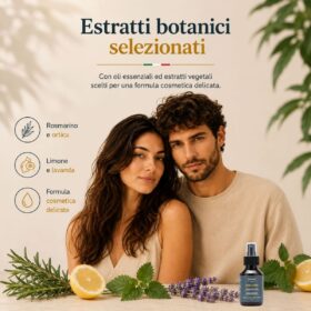 Lozione rinforzante capelli BeSalus con rosmarino ortica limone e lavanda