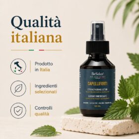 BeSalus lozione rinforzante capelli prodotto in Italia per capelli fini e fragili